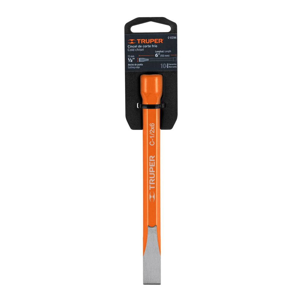 Cincel de corte frío de 1/2 X 6", Truper - CÓDIGO: 12115