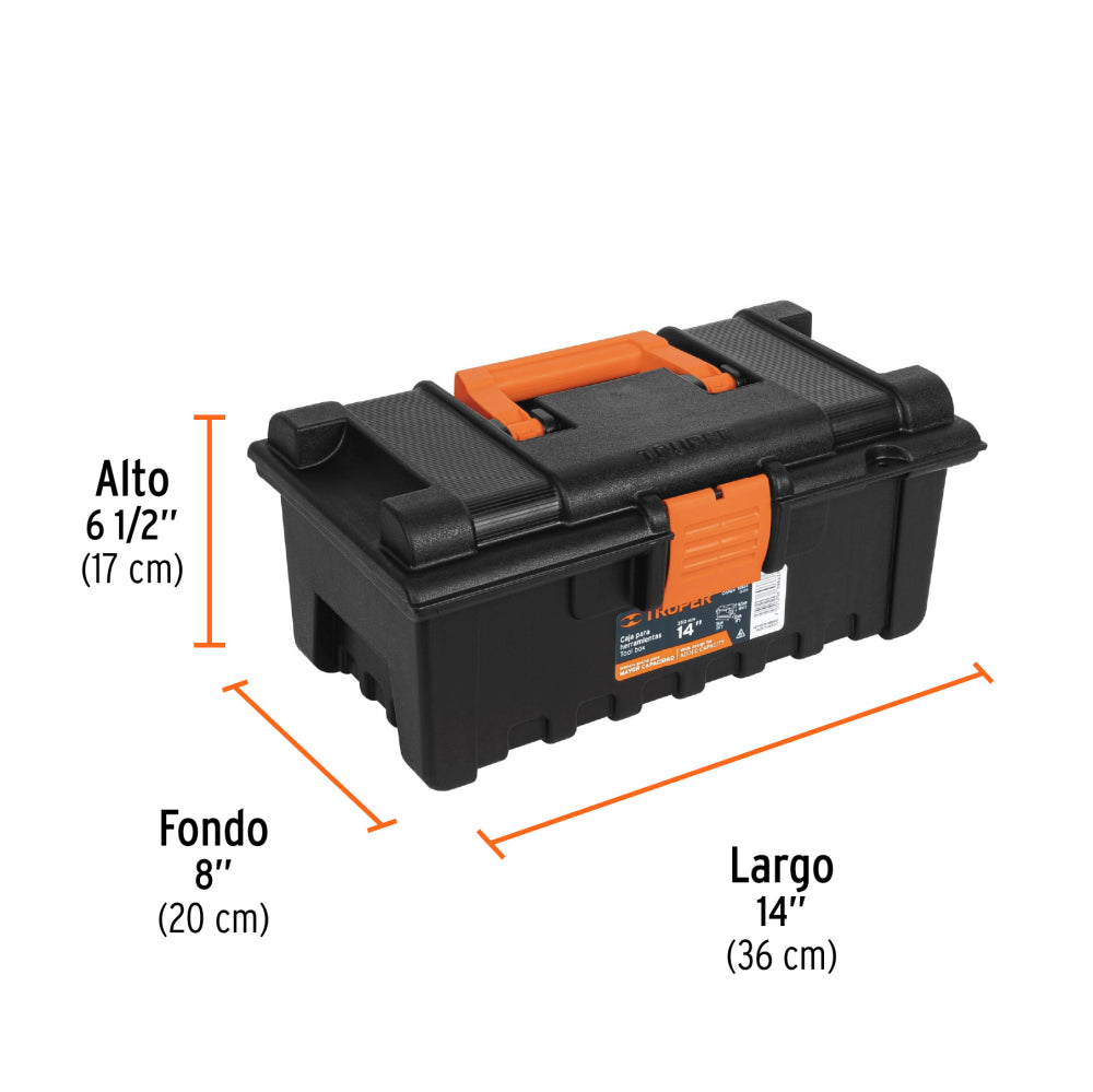 Caja para herramienta de 14" sin compartimentos, TRUPER - 19854