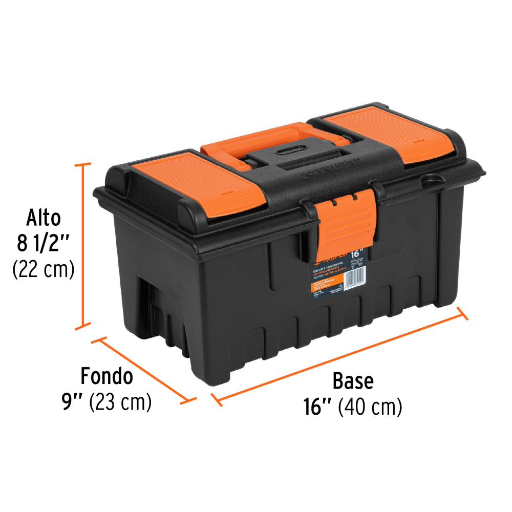 Caja para herramienta de 16" con compartimentos, TRUPER - Código: 11141