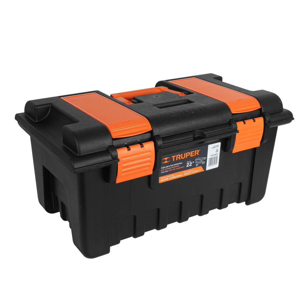 Caja para herramienta de 22" con compartimentos, TRUPER