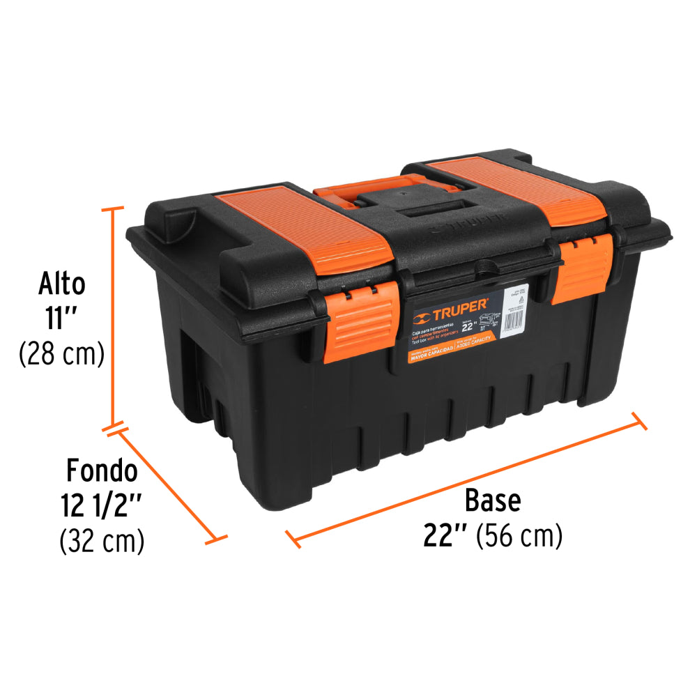 Caja para herramienta de 22" con compartimentos, TRUPER