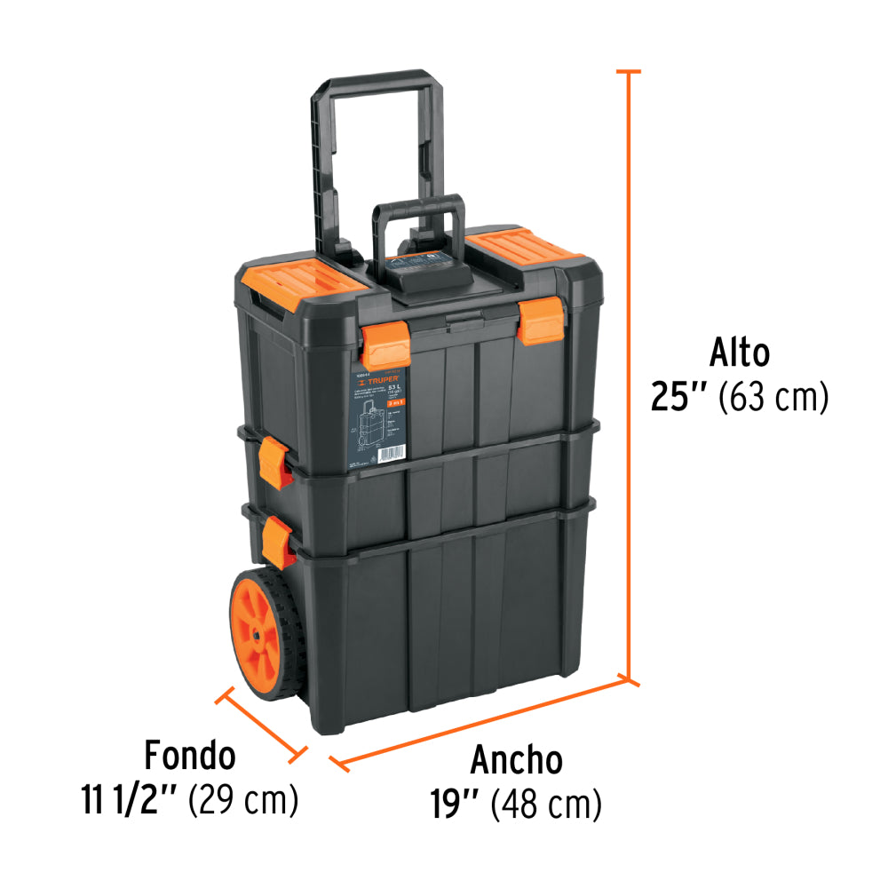 Caja para herramientas 19"x25" 3 en 1 desmontable con ruedas - CÓDIGO: 102644