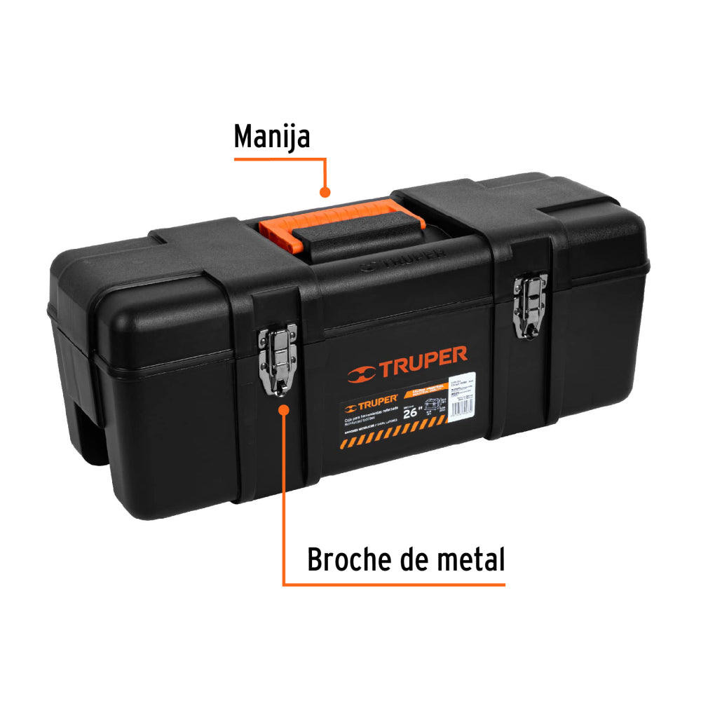 Caja para herramienta de 26" industrial, broches metálicos - CÓDIGO: 19882