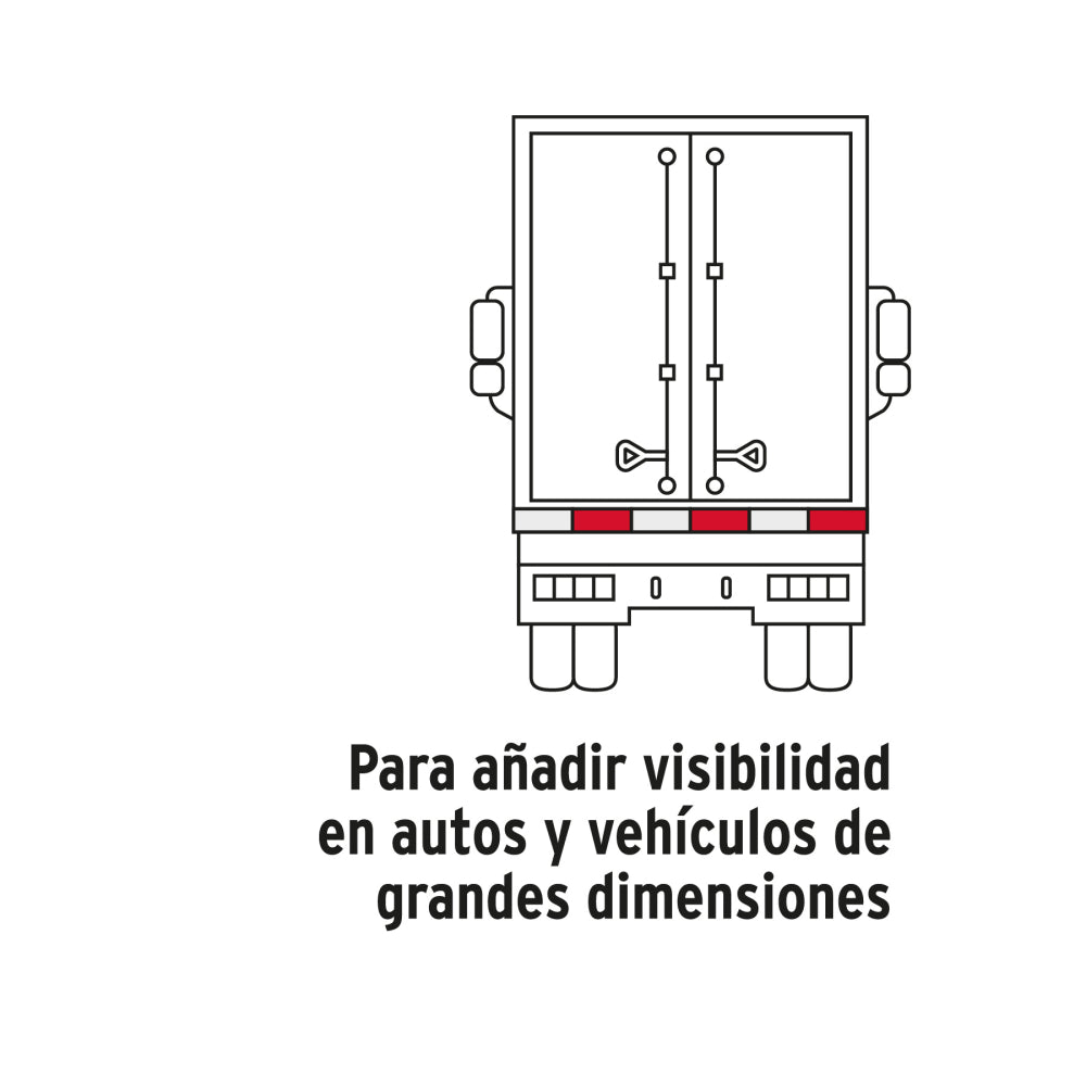 Rollo de 9 m x 2" de cinta reflejante de PVC, Truper - CÓDIGO: 101683