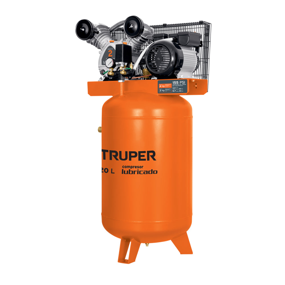 Compresor vertical 120 L, 4 HP (máx), 220 V, con clavija - CÓDIGO: 102131