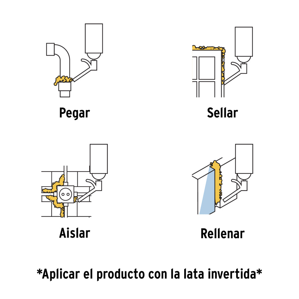 Espuma expansiva de 750 ml, Truper Código: 15305