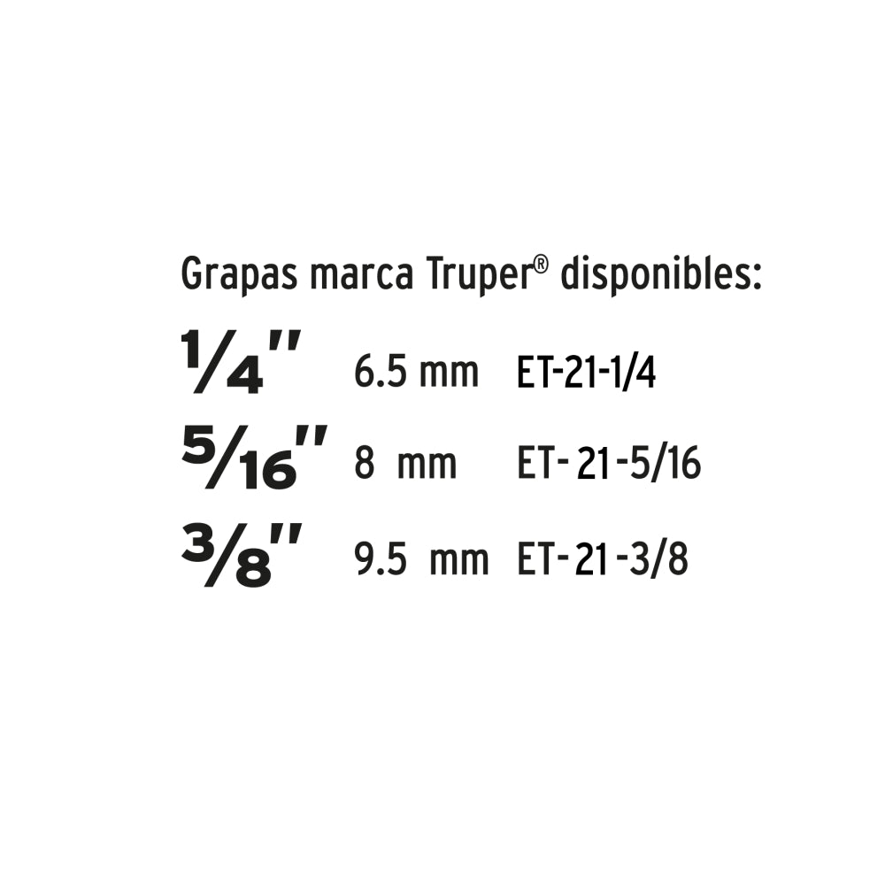 Engrapadora tipo pistola para ¼",5/16", 3/8", con 200 grapas - Cod: 17963