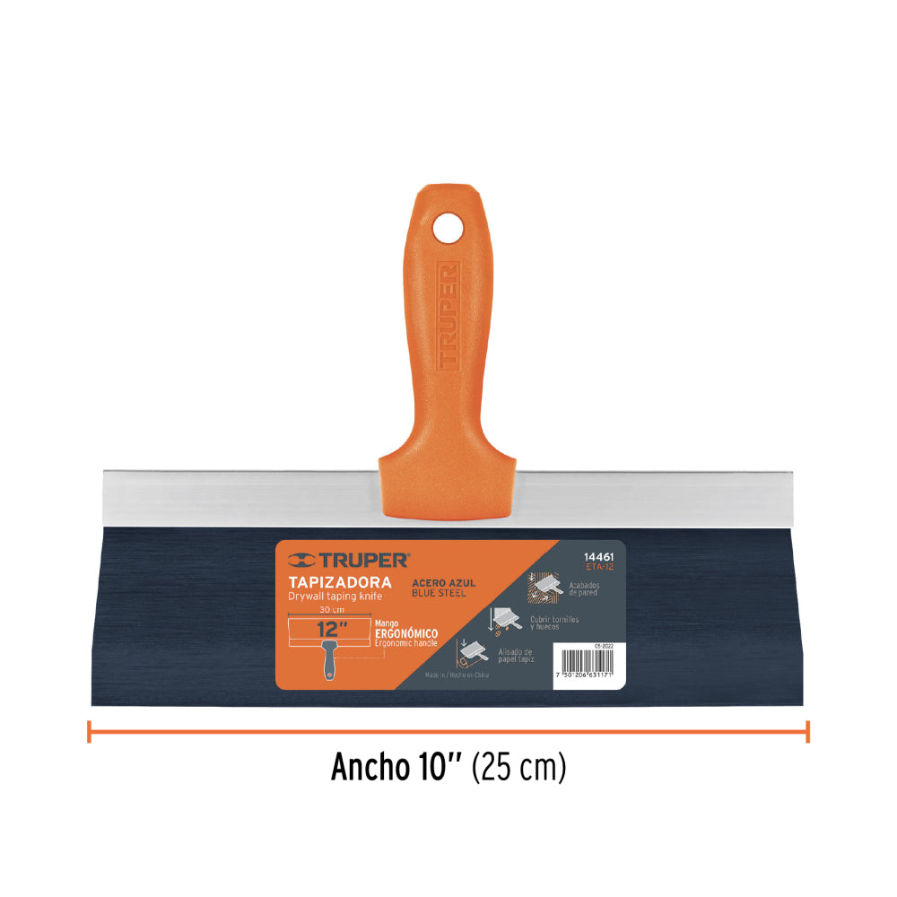 Espátula tapizadora de 12" acero al medio carbono, Truper - Código: 14461