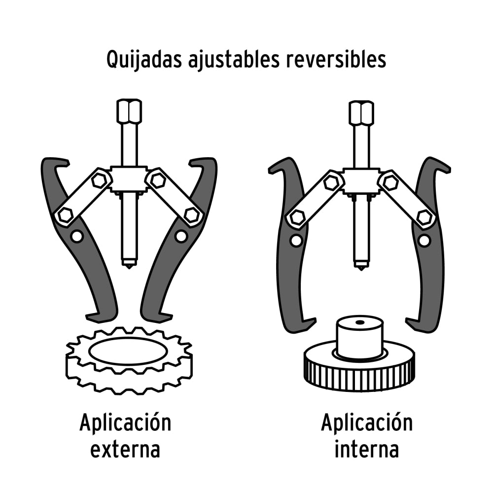 Extractor de poleas, 3 quijadas, 4", Truper - Código: 14503
