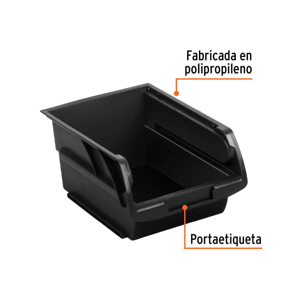Gaveta apilable #2 de plástico, 17 x 11 x 8 cm, TRUPER - Código: 10889