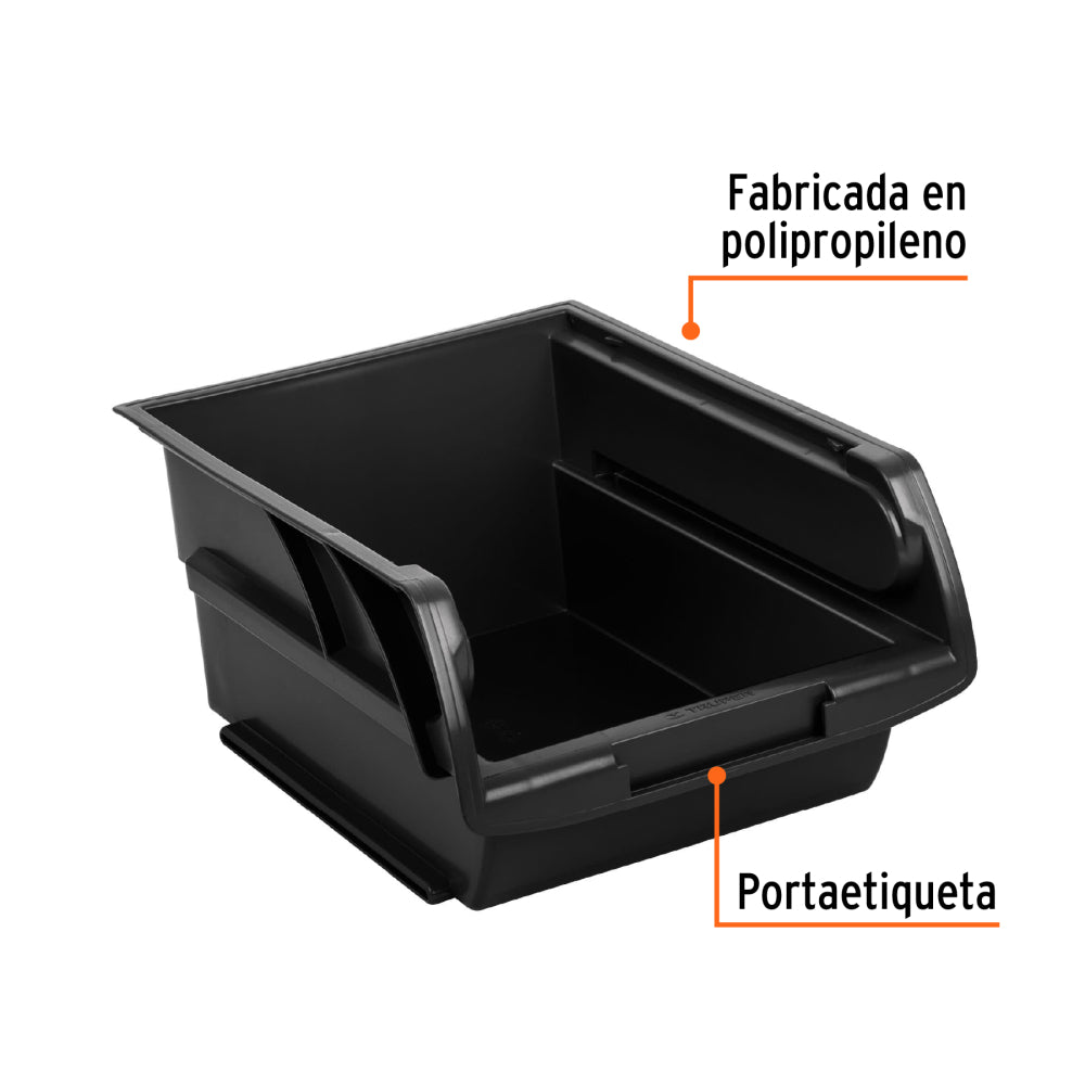 Gaveta apilable #3 de plástico, 25 x 17 x 11 cm, TRUPER - Código: 10890