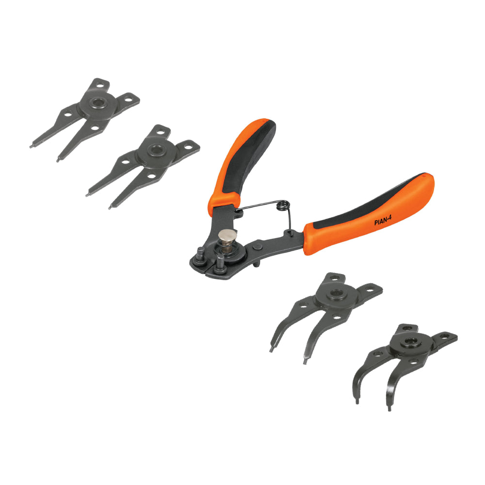 Pinza para anillos de retención 6" 4 cabezas intercambiables - Cod: 17355