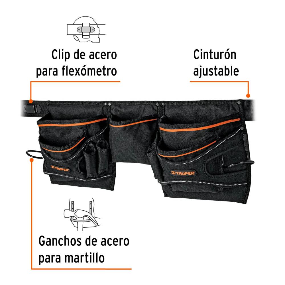 Porta herramientas de poliéster, 20 compartimentos, Truper - Cod: 15314