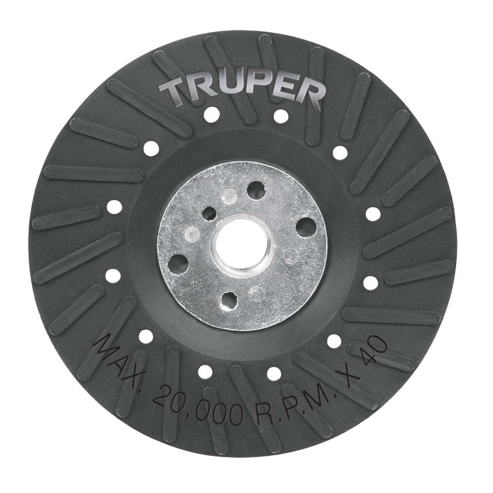 Respaldo para discos de lija 4-1/2", eje 5/8, TRUPER - Cod: 17273
