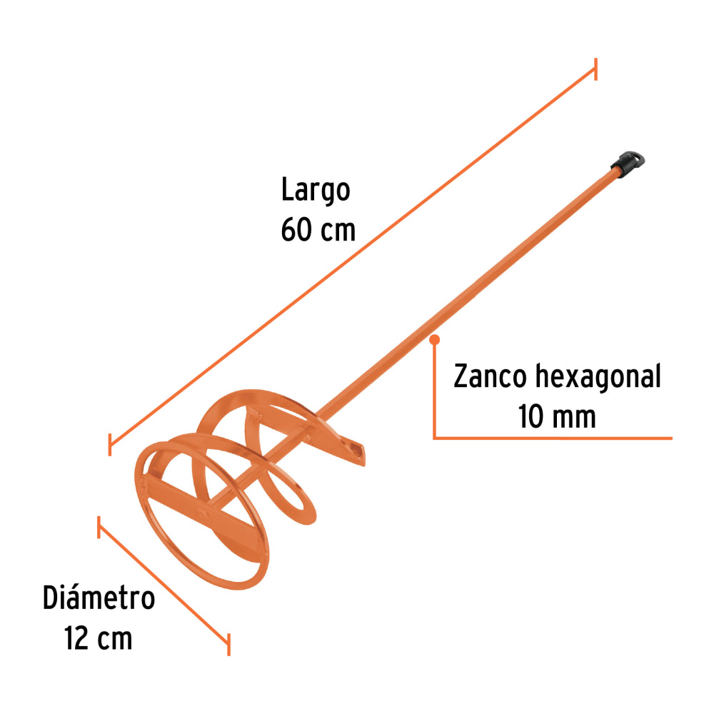 Revolvedor de pintura, 120mm de diámetro, TRUPER - CÓDIGO: 102461
