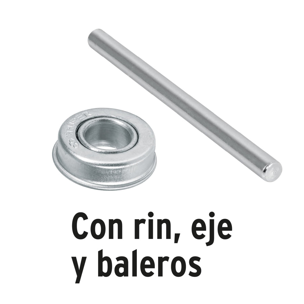 Llanta completa imponchable 16", incluye eje y baleros - CÓDIGO: 19658