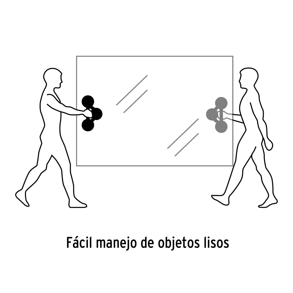 Ventosa de aluminio para vidrio, 3 copas de succión, Truper - CÓDIGO: 100762
