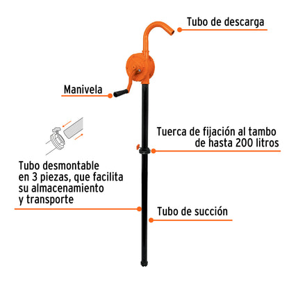 Bomba extractora de aceites con manivela, Truper / CODIGO: 10067