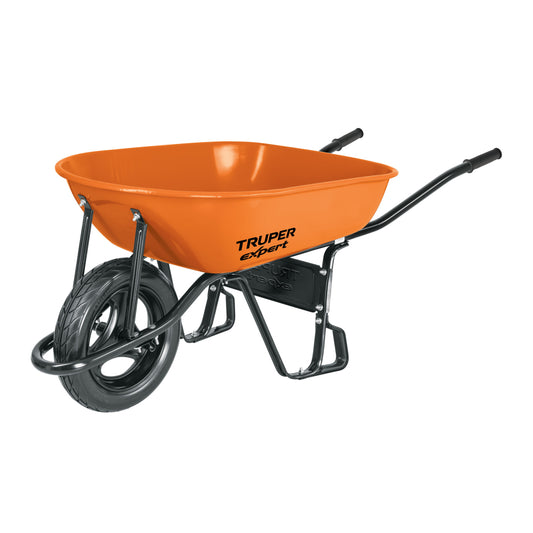 Carretilla 5.5ft3 Imponchable bastidor tubular,Truper Expert - CÓDIGO: 100416