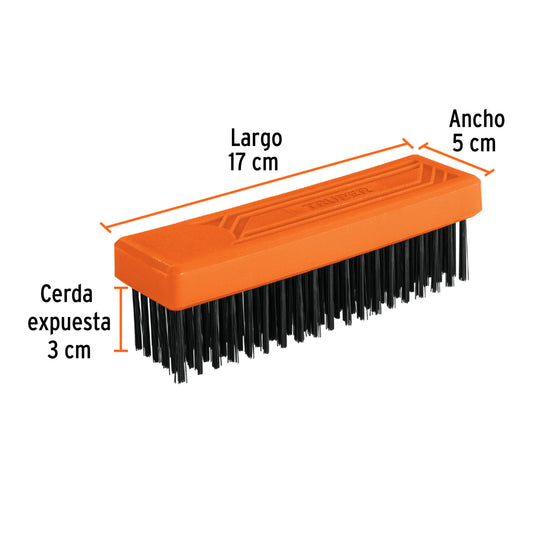 Cepillo rectangular de alambre 114 pinceles,sin mango,Truper