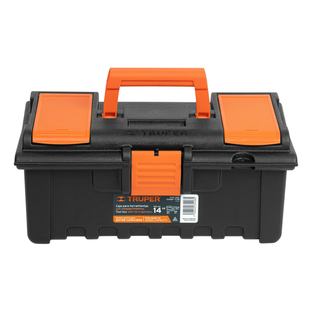 Caja para herramienta de 14" con compartimentos, TRUPER