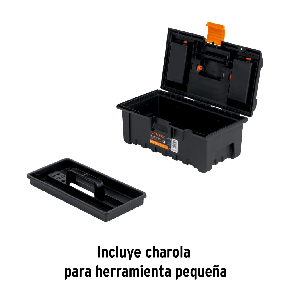 Caja para herramienta de 14" con compartimentos, TRUPER