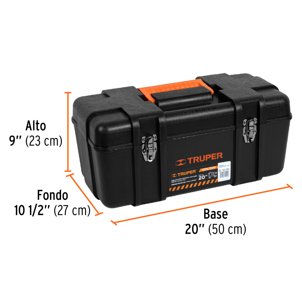 Caja para herramienta de 20" industrial, broches metálicos - Código: 10380