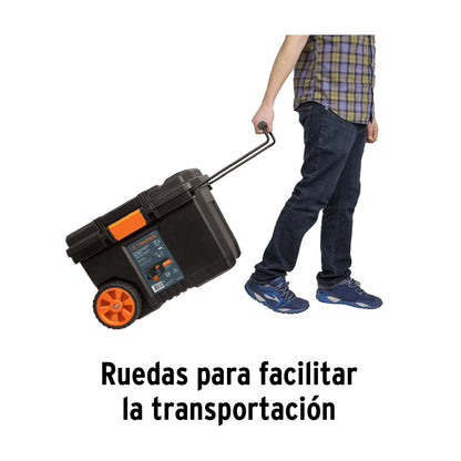 Caja para herramienta de 23" con ruedas y mango telescópico Truper - Código: 10902