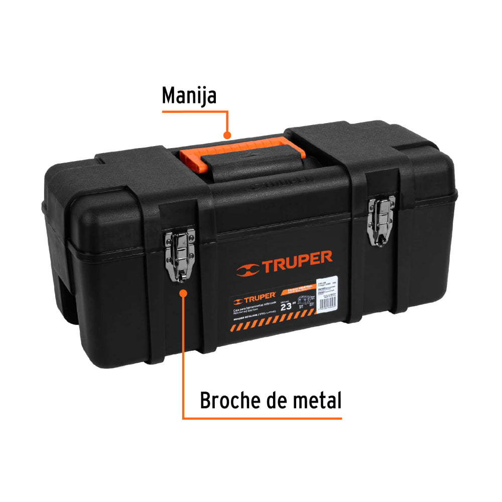 Caja para herramienta de 23" industrial, broches metálicos - Código: 11506