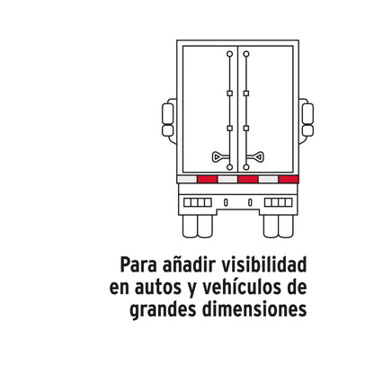 Rollo de 9 m x 2" de cinta reflejante de PVC, Truper - CÓDIGO: 101683