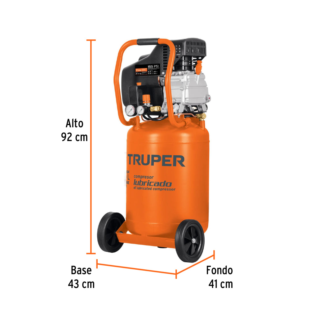 Compresor vertical 50 L, 3-1/2 HP (potencia máxima), 220 V - CÓDIGO: 102117