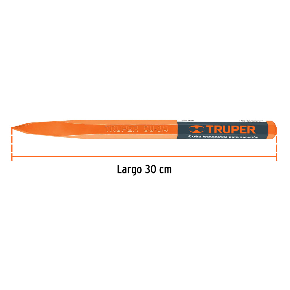 Cuña para concreto de 3/4", Truper - CÓDIGO: 13050