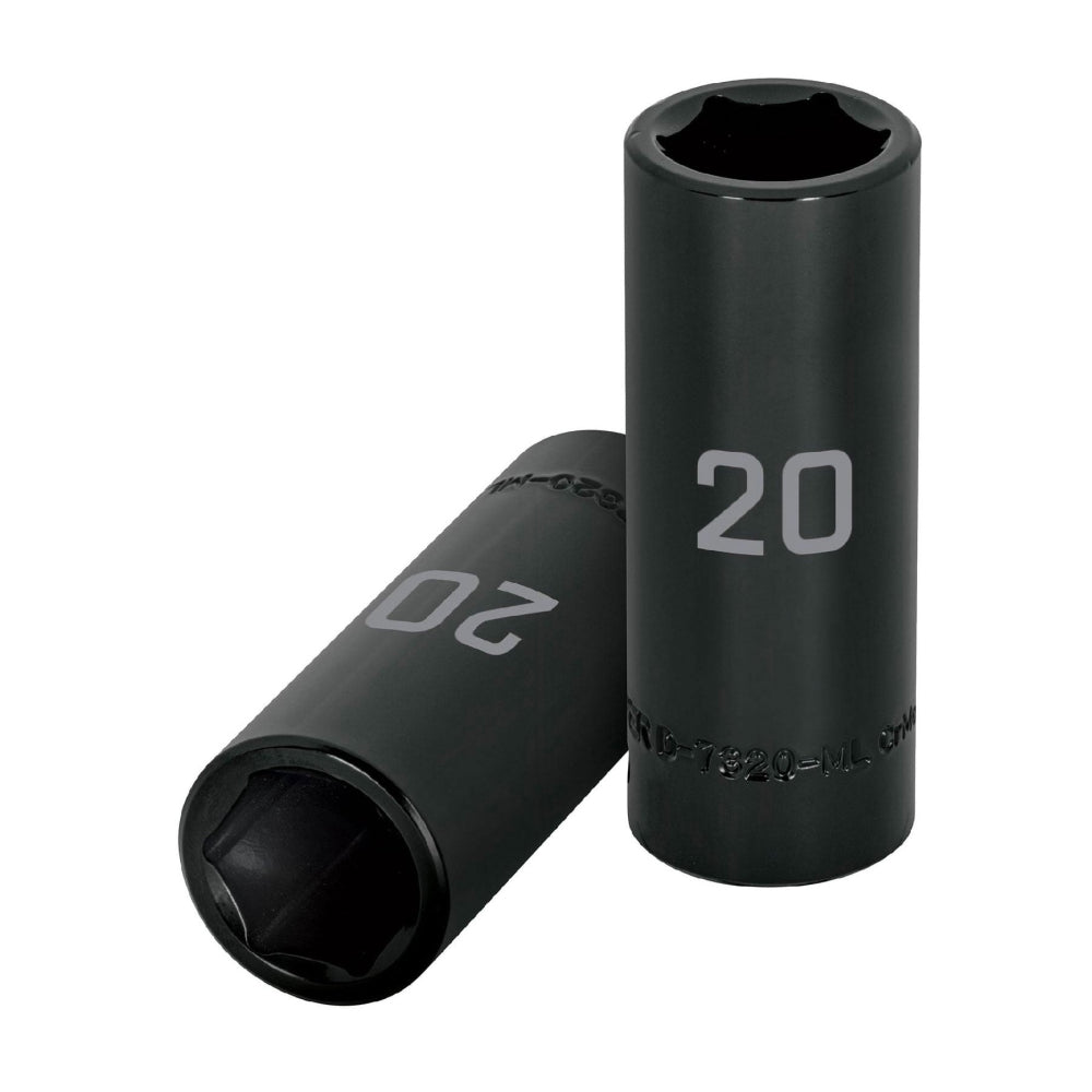 Dado largo cuadro 1/2" de impacto 6 puntas de 20 mm, Truper - Código: 12432