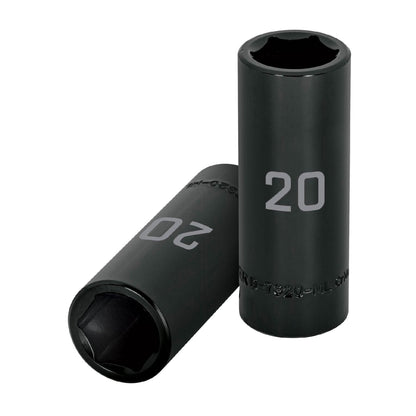 Dado largo cuadro 1/2" de impacto 6 puntas de 20 mm, Truper - Código: 12432
