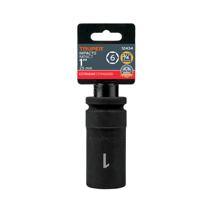 Dado largo de impacto de 1", 6 puntas, cuadro 3/4" - Código: 12434