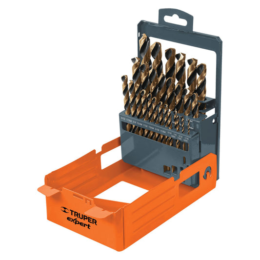 Juego de 29 brocas HSS para metal en estuche, Truper Expert - CÓDIGO: 50004
