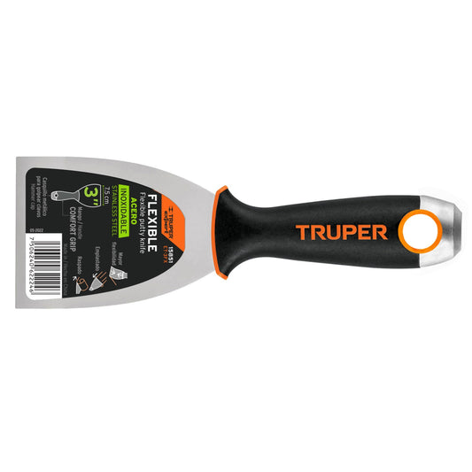 Espátula flexible 3" acero inox. mango Comfort Grip, Expert  Código: 15851
