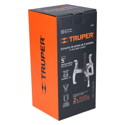 Extractor de poleas, 3 quijadas, 4", Truper - Código: 14503