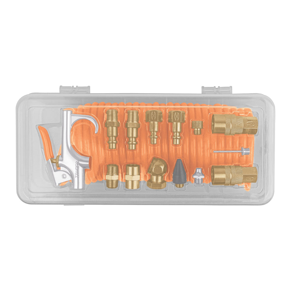 Juego de 15 accesorios neumáticos, cuerda 1/4" NPT, TRUPER - CÓDIGO: 19094
