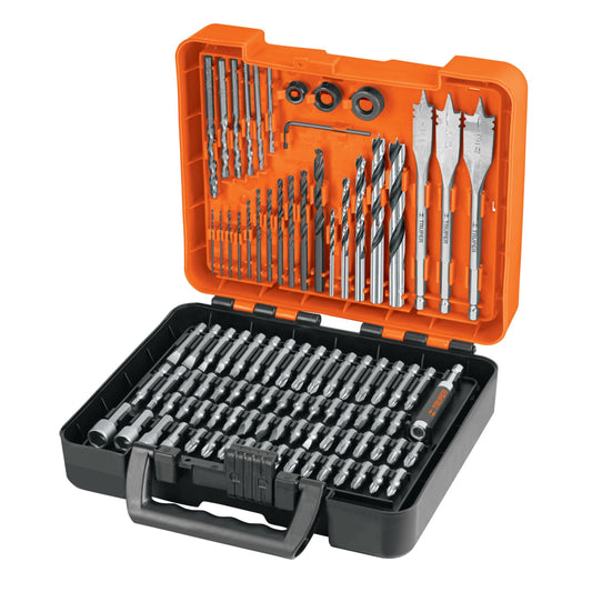 Juego de 100 brocas y puntas en estuche plástico, Truper - CÓDIGO: 100872