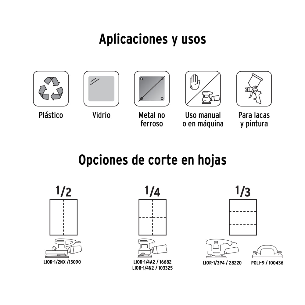 Lija de agua grano 120 de carburo de silicio, Truper