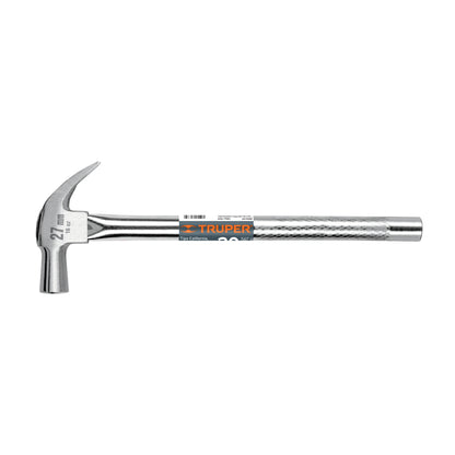 Martillo cabeza cónica 27 mm uña curva, mango tubular,TRUPER - Código: 10914
