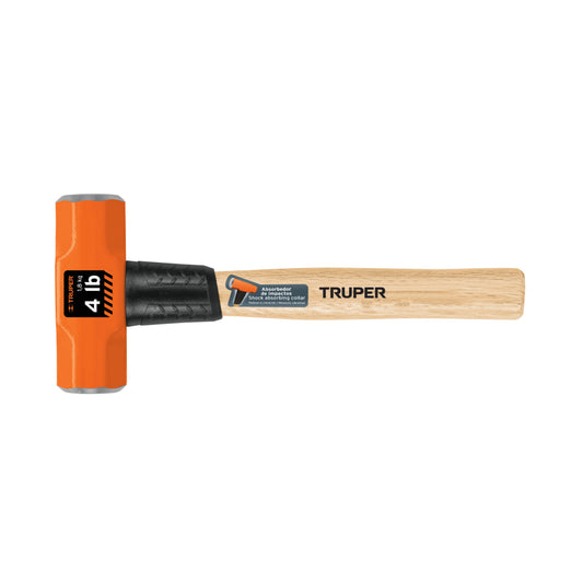 Marro octagonal 4 lb, mango de madera 12", Truper - Cod: 16508