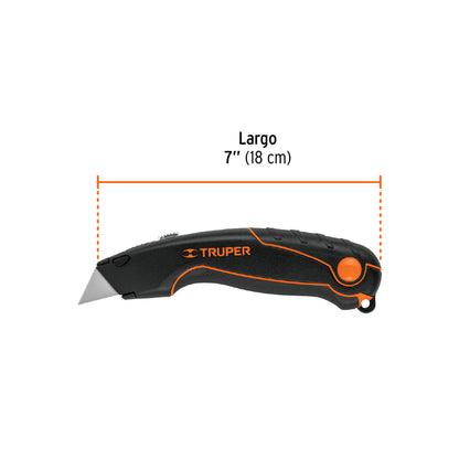 Navaja retráctil 7" cuerpo de aluminio, Truper - Cod: 16950