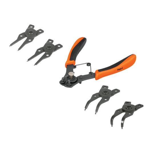 Pinza para anillos de retención 6" 4 cabezas intercambiables - Cod: 17355