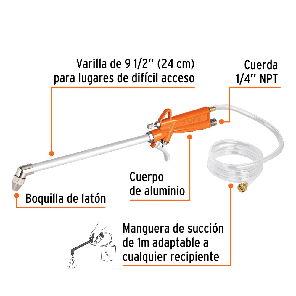 Pistola de aluminio para limpieza de máquinas, TRUPER - CÓDIGO: 19237