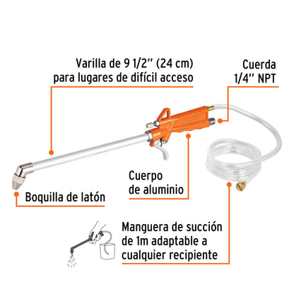 Pistola de aluminio para limpieza de máquinas, TRUPER - CÓDIGO: 19237