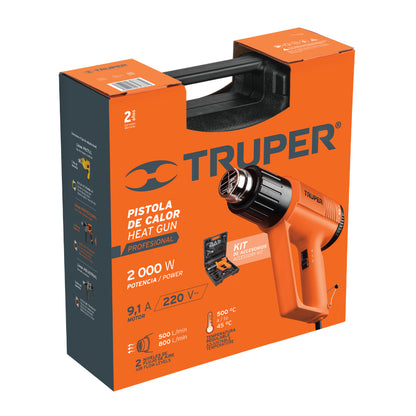 Pistola de calor profesional, 220 V, 1800 W - Cod: 15734
