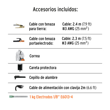 Soldadora inversora 200A, 220V, TRUPER - Código: 13696