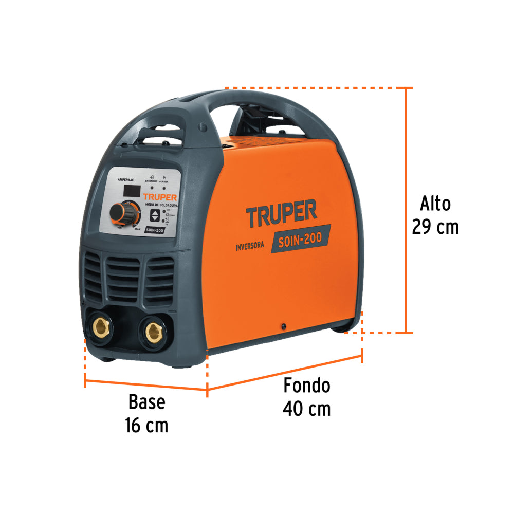 Soldadora inversora 200A, 220V, TRUPER - Código: 13696